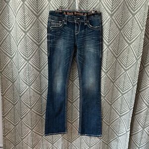 NWOT Excellent Condition Rock Revival Olinda Bootcut Jeans, Size 28
